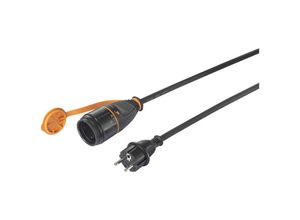 4064161248189 - Sygonix SY-5597572 Strom Verlängerungskabel 16 A Schwarz Orange 10 m H07RN-F 3G 15 mm² verriegelbar witterungsbeständig