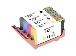 4064161253701 - Druckerpatrone ersetzt HP 912 6ZC74AE 3YL80AE 3YL77AE 3YL78AE 3YL79AE Kompatibel Kombi-Pack Schwarz Cyan Magenta Gelb RF-5718852