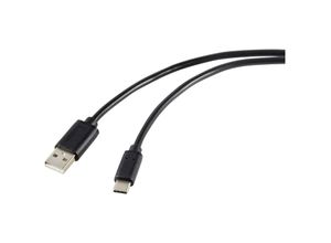 4064161255507 - USB-Kabel usb 20 usb-c® Stecker usb-a Stecker 180 m Schwarz Gesamtschirm RF-5720398 - Renkforce