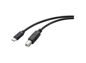 4064161255613 - USB-Kabel usb 20 usb-c® Stecker usb-b Stecker 200 m Schwarz Gesamtschirm RF-5720420 - Renkforce