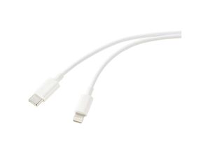 4064161256122 - USB-Kabel usb 20 usb-c® Stecker Apple Lightning Stecker 200 m Weiß (frosted) RF-572408 - Renkforce