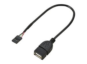 4064161257044 - USB-Kabel usb 20 Pfostenstecker 4pol usb-a Buchse 020 m Schwarz RF-5719746 - Renkforce