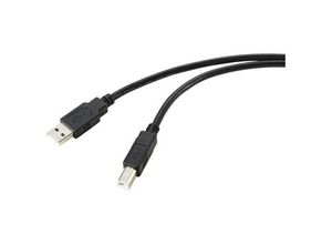 4064161257112 - USB-Kabel usb 20 usb-a Stecker usb-b Stecker 2000 m Schwarz Geflechtschirm RF-5720372 - Renkforce