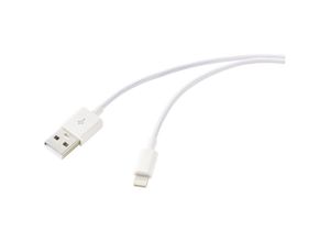 4064161257440 - USB-Kabel usb 20 usb-a Stecker Apple Lightning Stecker 300 m Weiß (frosted) RF-5724088 - Renkforce