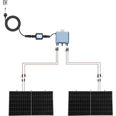 4064161258836 - Balkonkraftwerk Solaranlage 800 Wp inkl Wechselrichter inkl Anschlusskabel