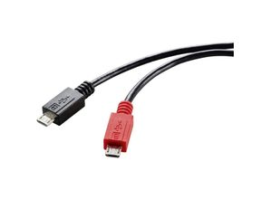 4064161259420 - USB-Kabel usb 20 USB-Micro-B Stecker USB-Micro-B Stecker 030 m Schwarz mit OTG-Funktion - Renkforce