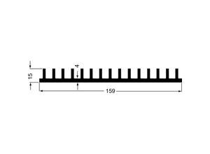 4064161261461 - 10020134 sk 44 100 sa Strangkühlkörper 17 k w (l x b x h) 159 x 100 x 15 mm - Fischer Elektronik