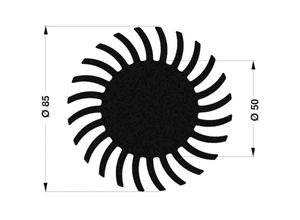 4064161261485 - 10103914 sk 572 50 me LED-Kühlkörper 14 k w (ø x h) 85 mm x 50 mm - Fischer Elektronik