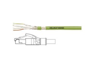 4064161271637 - Helukabel 806619 RJ45 Netzwerkkabel Patchkabel CAT 6a S FTP 100 m Grün PUR-Mantel Geflechtschirm Folienschirm flexibler Innenleiter 1 St