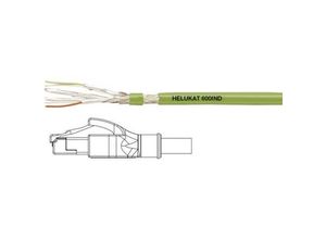 4064161271729 - Helukabel 806623 RJ45 Netzwerkkabel Patchkabel CAT 6a S FTP 1000 m Grün PUR-Mantel Geflechtschirm Folienschirm flexibler Innenleiter 1 St