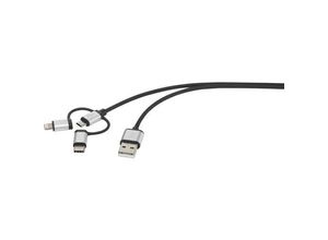 4064161272900 - Apple iPad iPhone iPod USB 20 Anschlusskabel [1x USB 20 Stecker A - 1x USB 20 Stecker Micro-B Apple Lightning-Stecker USB-C® Stecker] 050 m