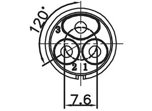 4064161274966 - Lumberg - Lutronic 0252 03 Rundsteckverbinder Stecker gerade Gesamtpolzahl 3 1 St