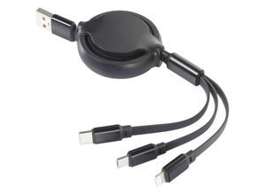 4064161294049 - USB-Ladekabel usb 20 usb-a Stecker 100 m Chrom-Schwarz Flexibel RF-5800360 - Renkforce