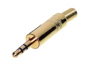 4064161297156 - Tru Components - 1559794 Klinken-Steckverbinder 35 mm Stecker gerade Polzahl 3 Stereo Gold 1 St