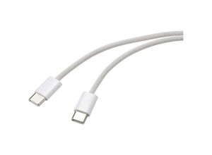 4064161315065 - Apple iPad iPhone iPod Anschlusskabel [1x usb-c® Stecker - 1x usb-c® Stecker] 100 m Weiß - Renkforce