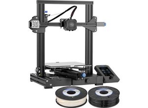 4064161328201 - 3D Drucker Bausatz Creality Ender 3 V2 + 2x INNOFIL3D Filament PLA 175mm 750g (1x Weiß & 1x Schwarz)