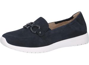 4064215461571 - Slipper Leder Zierspange für Damen blau 40