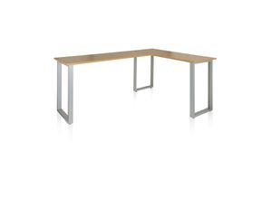 4064323014546 - Eckschreibtisch WORKSPACE BASIC I Melaminharzbeschichtete Spanplatte Gestell pulverbeschichteter Stahl hjh OFFICE