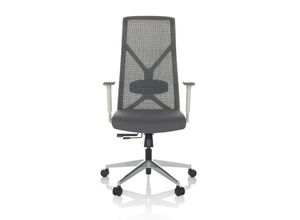 4064323035985 - Profi Bürostuhl AZURRO WHITE Stoff Netzstoff mit Armlehnen hjh OFFICE