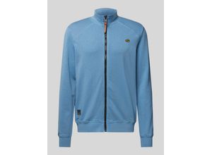 4064478756131 - Sweatjacke Stehkragen Baumwolle für Herren blau S