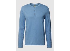 4064478758470 - Langarmshirt Henley-Ausschnitt für Herren blau L