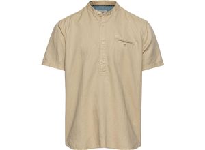 4064478805075 - Freizeithemd Regular Fit Kurzarm Stehkragen für Herren beige M