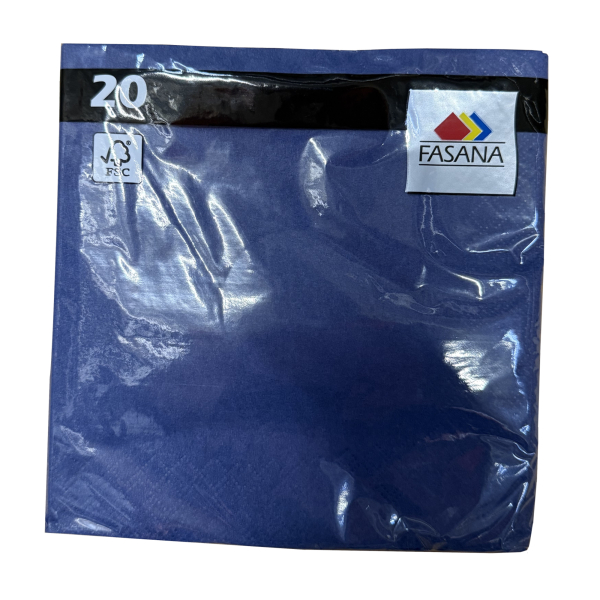 4064481002126 - FASANA Serviette 228678 33x33cm 3lagig royalblau 20St 4064481002126 20 Stück
