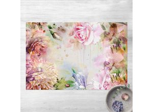 4064492182862 - Micasia - Vinyl-Teppich - Floral Watercolor - Querformat 23 Größe HxB 60cm x 90cm