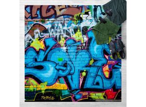 4064493863173 - Micasia - Vinyl-Teppich - Colours of Graffiti - Quadrat 11 Größe HxB 60cm x 60cm