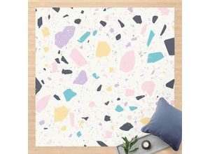 4064493863821 - Micasia - Vinyl-Teppich - Detailliertes Terrazzo Muster Capri - Quadrat 11 Größe HxB 40cm x 40cm