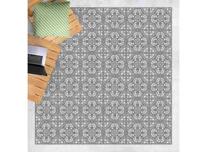 4064493866884 - Micasia - Vinyl-Teppich - Fliesenmuster Faro grau - Quadrat 11 Größe HxB 40cm x 40cm