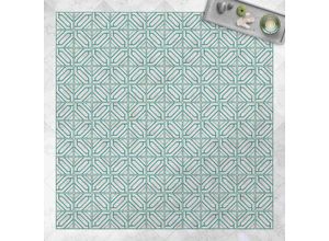 4064493867126 - Micasia - Vinyl-Teppich - Fliesenmuster Rauten Geometrie türkis - Quadrat 11 Größe HxB 40cm x 40cm