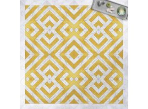 4064493870782 - Micasia - Vinyl-Teppich - Geometrischer Fliesenmix Art Deco Gold Marmor - Quadrat 11 Größe HxB 40cm x 40cm