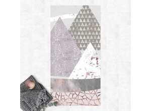 4064493937683 - Micasia - Vinyl-Teppich - Abstrakte Berglandschaft Pastellmuster - Hochformat 21 Größe HxB 100cm x 50cm