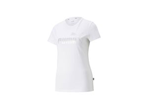 4064535533842 - Damen ESS+ Metallic Logo Tee weiß