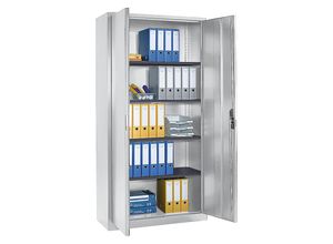 4064615115425 - Stahlschrank mit Flügeltüren HxBxT 1950 x 1000 x 420 mm lichtgrau C+P 4064615115425 - Stahlschrank mit Flügeltüren HxBxT 1950 x 1000 x 420 mm lichtgrau C+P