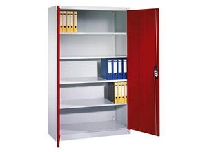 4064615116712 - CP Stahlschrank C 2000 Acurado 9460-000 S10693 lichtgrau rubinrot 1200 x 400 x 1950 cm aufgebaut