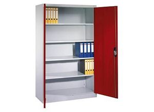 4064615116729 - CP Stahlschrank C 2000 Acurado 9480-000 S10589 lichtgrau rubinrot 1200 x 500 x 1950 cm aufgebaut