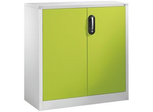 4064615319694 - ACURADO Akten-Sideboard 2 Ordnerhöhen HxBxT 1000 x 930 x 400 mm lichtgrau   viridingrün C+P