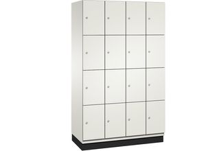4064615507701 - 4er-Schließfachschrank Cambio 4 Abteile reinweiß weiß HPL-Tür B 1200 mm 16 Fächer C+P 4064615507701 - 4er-Schließfachschrank Cambio 4 Abteile reinweiß weiß HPL-Tür B 1200 mm 16 Fächer C+P
