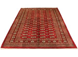 4064616022012 - Wollteppich MORGENLAND Buchara Teppich handgeknüpft rot Teppiche Gr B L 149 cm x 223 cm 7 mm 332 m² 1 St rot Schurwollteppiche