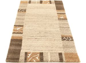 4064616036385 - Wollteppich MORGENLAND Nepal Teppich handgeknüpft beige Teppiche Gr B L 73 cm x 138 cm 18 mm 101 m² 1 St beige Nepalteppich Nepal-Teppiche handgeknüpft