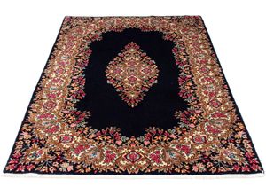 4064616058592 - Orientteppich MORGENLAND Perser - Royal 178 x 116 cm dunkelblau Teppiche Gr B L 116 cm x 178 cm 10 mm 206 m² 1 St blau (dunkelblau) Orientalische Muster Wohnzimmer Handgeknüpft Einzelstück mit Zertifikat