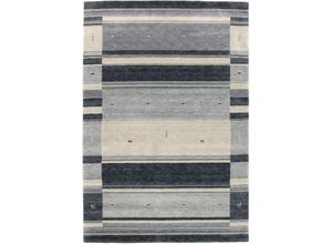 4064616062223 - Wollteppich MORGENLAND Gabbeh Teppich Dubai Teppiche Gr B L 200 cm x 300 cm 18 mm 6 m² 1 St grau Gabbehteppich Schurwollteppiche