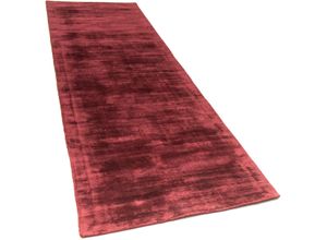 4064616067525 - Läufer MORGENLAND Designer Teppich Chester Teppiche Gr B L 80 cm x 300 cm 10 mm 1 St rot (dunkelrot) Teppichläufer Viskose