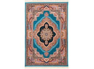4064616229381 - Orientteppich MORGENLAND Orientteppich - Abram rechteckig Teppiche Gr B L 100 cm x 150 cm 9 mm 15 m² 1 St blau Orientalische Muster