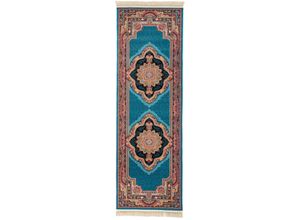 4064616229534 - Orientteppich MORGENLAND Orientteppich - Abram rechteckig Teppiche Gr B L 100 cm x 400 cm 9 mm 4 m² 1 St blau Orientalische Muster