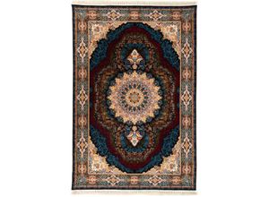 4064616229701 - Orientteppich MORGENLAND Orientteppich - Ahmir rechteckig Teppiche Gr B L 100 cm x 150 cm 9 mm 15 m² 1 St blau (dunkelblau) Orientalische Muster