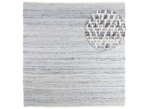 4064616232862 - Wollteppich MORGENLAND Dream Teppiche Gr B L 200 cm x 200 cm 7 mm 4 m² 1 St blau (hellblau) Esszimmerteppiche