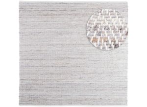 4064616232923 - Wollteppich MORGENLAND Dream Teppiche Gr B L 200 cm x 200 cm 7 mm 4 m² 1 St silberfarben (silber) Esszimmerteppiche 4064616232923 - Wollteppich MORGENLAND Dream Teppiche Gr B L 200 cm x 200 cm 7 mm 4 m² 1 St silberfarben (silber) Esszimmerteppiche